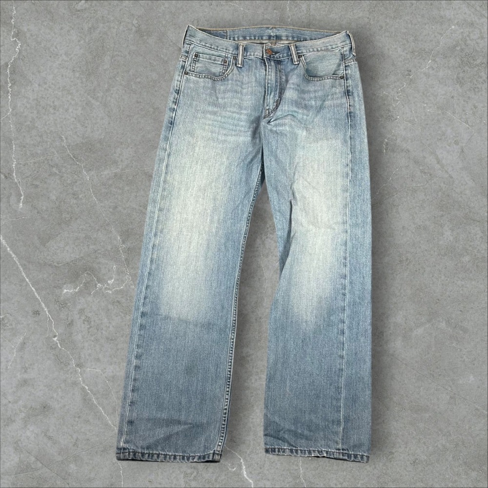 Levi's 569 Loose Straight Jeans Men 32x32 Light Blue Relaxed Fit Y2K Denim 2000s